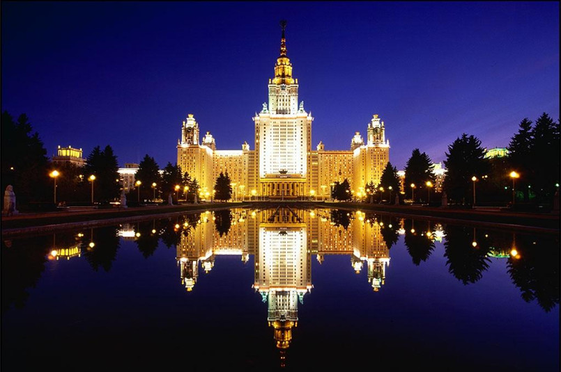 The world-famous university МГУ is located at Moscow with excellent resources of education and modern facilities.