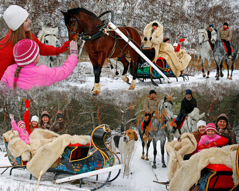 Enjoy fun riding sleighs with your Russian girl